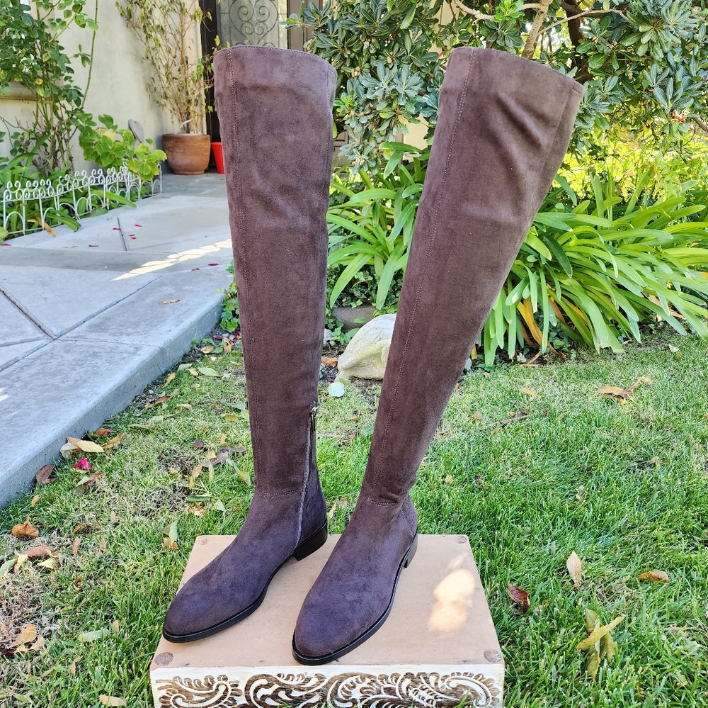 Classy Chic Fitted Vince Camuto Slate Gray Boots - Picture 7 of 8